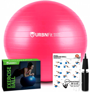 URBNFit Exercise Ball for Fitness, Stability, Balance and Yoga